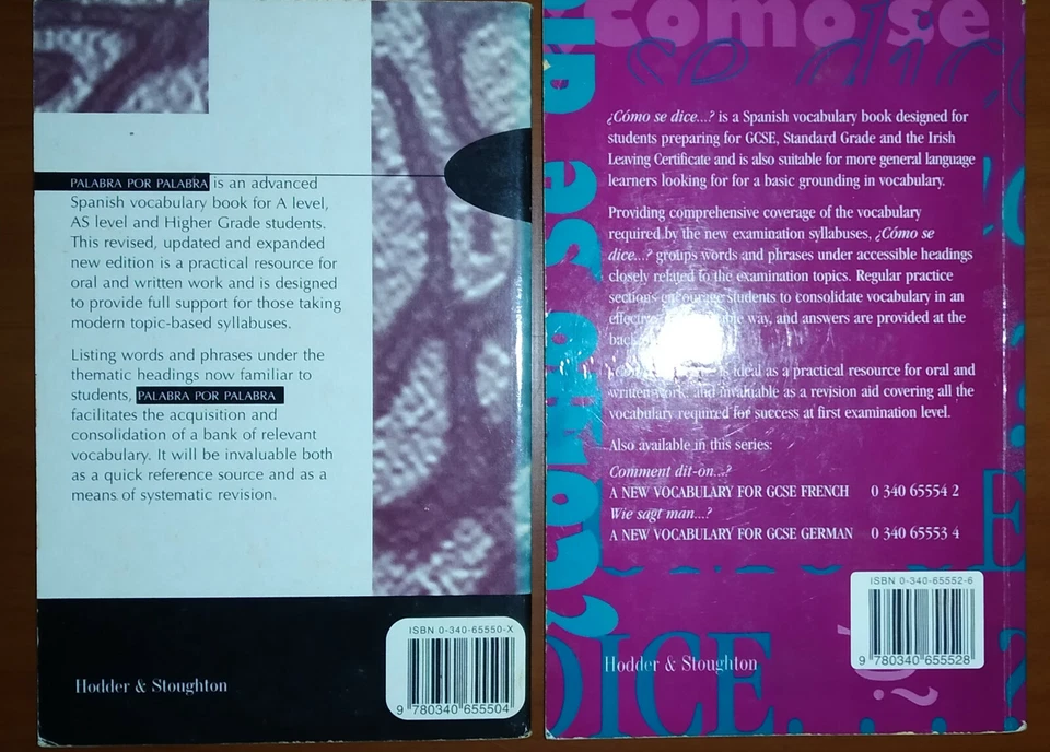 LOTE 2 LIBROS VOCABULARIO INGLÉS-ESPAÑOL ¿COMO SE DICE...? Y PALABRA POR PALABRA - Imagen 2 de 2