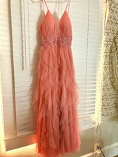 Pink Sparkling Prom Dress Size 2