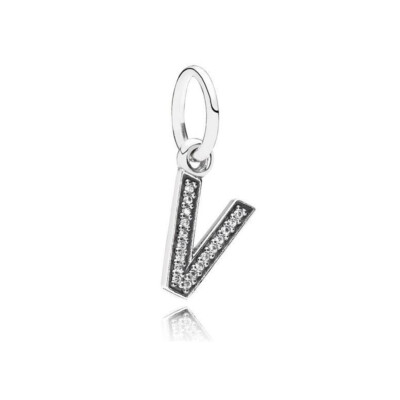 Pandora Letter V Charm 791334cz
