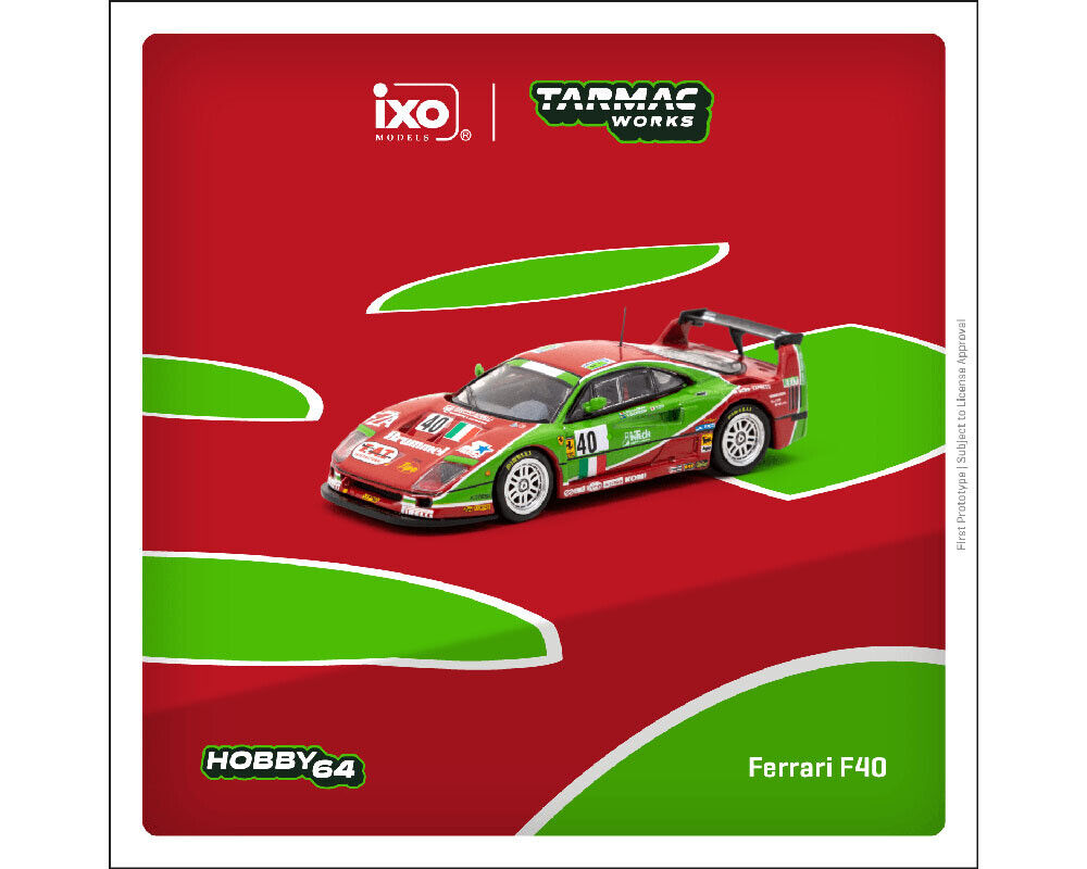 Tarmac 1:64 Ferrari F40 24h of Le Mans 1995 A. Olofsson / L Tarmac 1:64 Ferrari F40 24h of Le Mans 1995 A. Olofsson / L