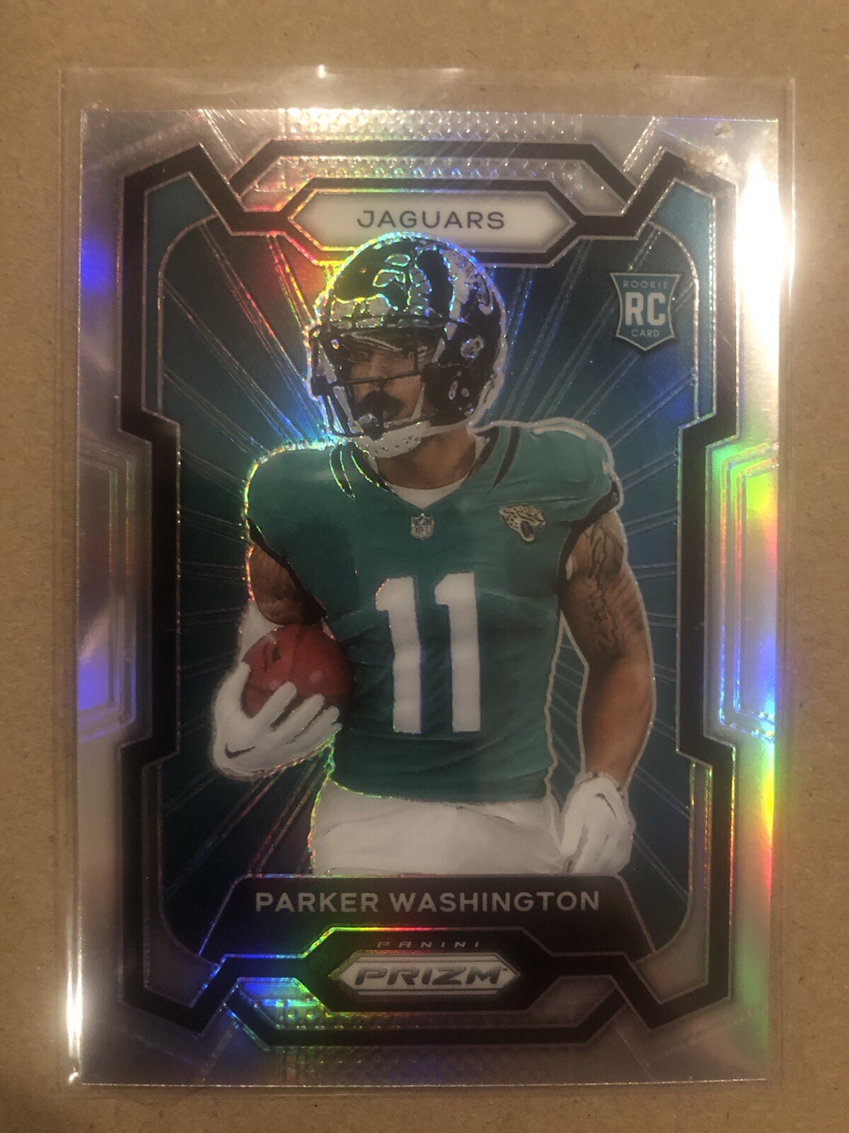 2023 Prizm Parker Washington Silver Prizm Hero Variation Rookie RC #331 Jaguars
