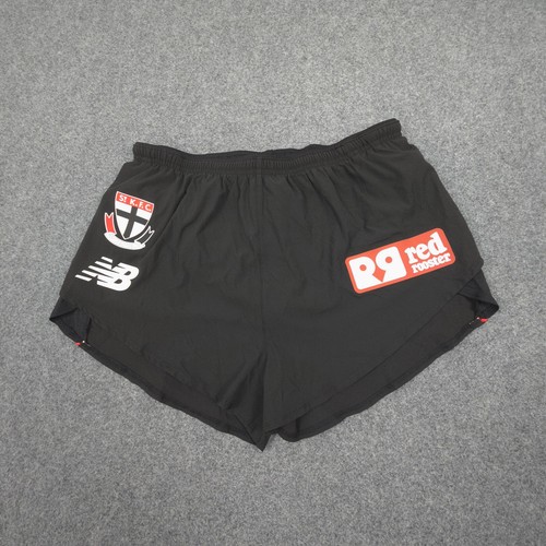 St Kilda Shorts mens MEDIUM black AFL training sports stretch gym Size M