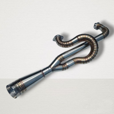 Custom Exhaust Pipe  Fits Harley Davidson Dyna 2-1  (for forward control)