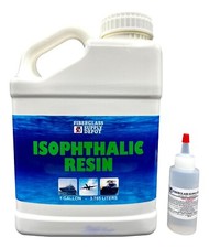 Isophthalic Resin w/hardener for laminating fiberglass mat,biaxle,cloth Gallon 