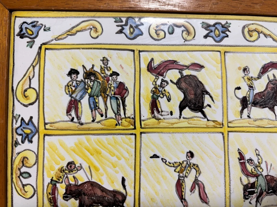 AZULEJO PICTÓRICO PINTADO CERÁMICA DELFT ESPAÑOL ANTIGUO Foto 3 de 4