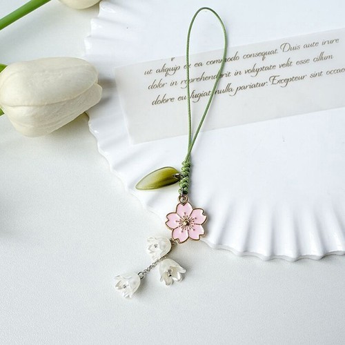 Tulip Flower Mobile Phone Straps Charm Cute For Mobile Phone Lanyard Hand Rope