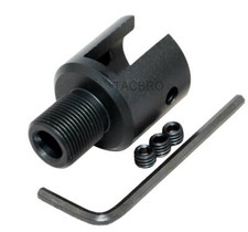 Black Aluminum 1/2"x28 Muzzle Adapter For Ruger .22 Single Action Revolver