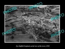 OLD 8x6 HISTORIC PHOTO OF EYE SUFFOLK ENGLAND AERIAL VIEW OF THE TOWN c1950 1