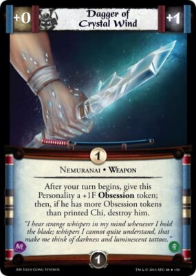 Legend of the Five RIngs L5R CCG AM Aftermath Dagger of the Crystal Wind FOIL