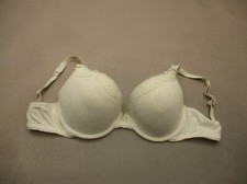 34D Aerie Womens Gray Lined Underwire Back Closure Adjustable Demi Bra 9N