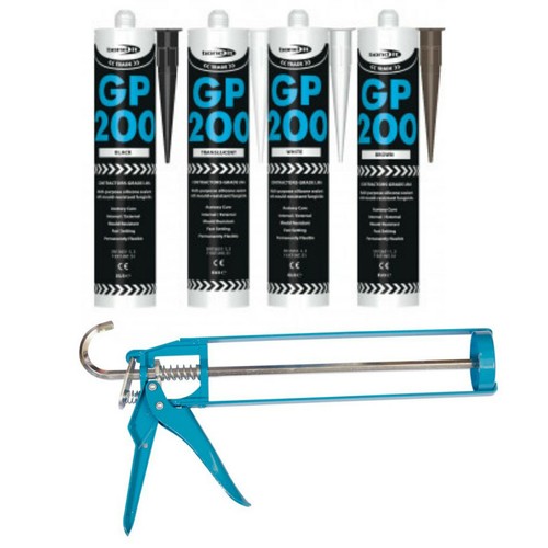 Qty 4 SILICONE Sealant GP200 Contractors Grade LMA Silicone 300ml Tube