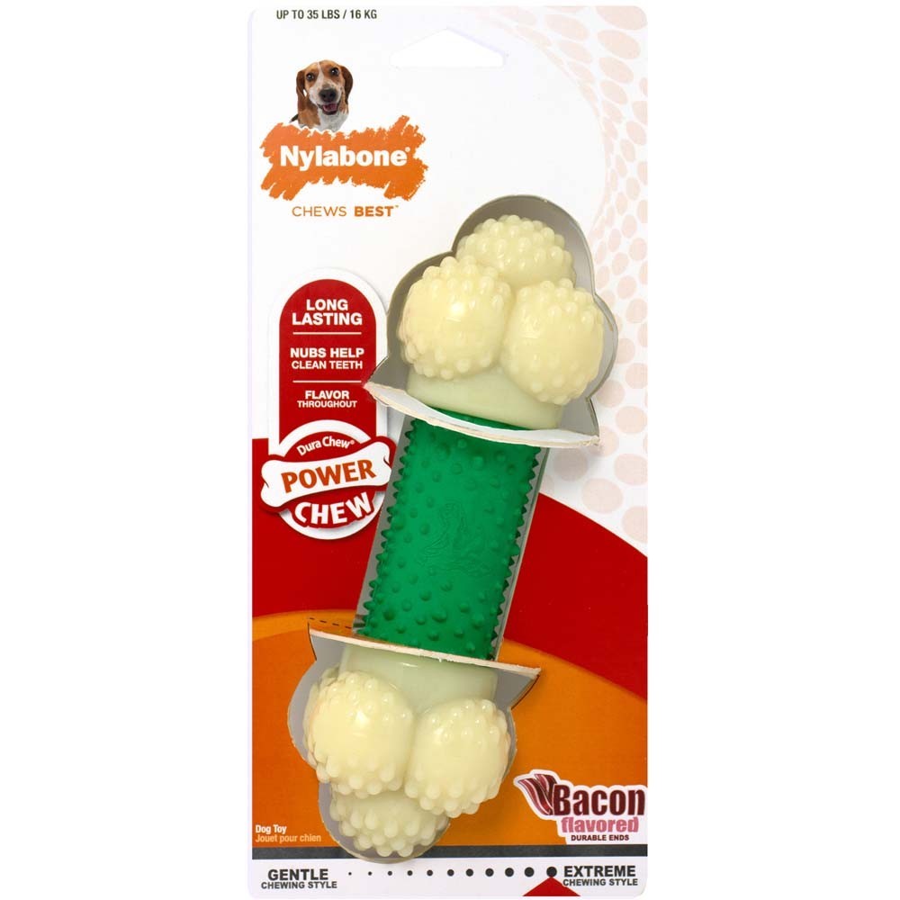Nylabone Power Chew Double Action Bone Dog Toy Durable Chew 