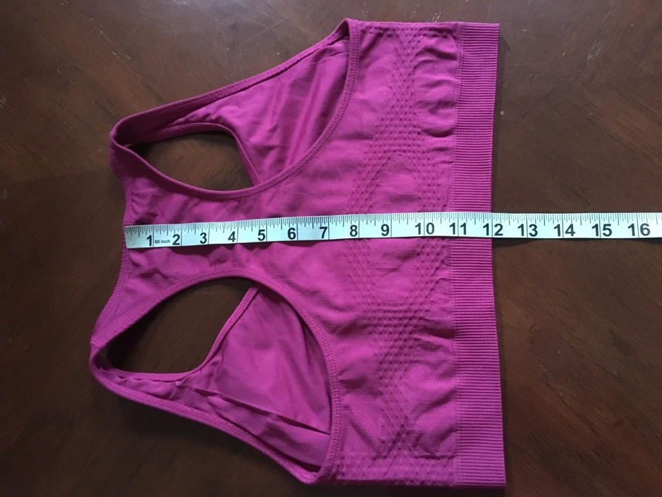 Danskin WN SZ LARGE MAGENTA NYLON/ SPANDEX SPORTS BRA - Image 4 of 4