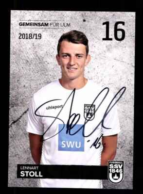 Lennart Stoll autograph card SSV Ulm 1846 2018-19 original signed