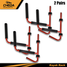 2 Pair Kayak Rack Wall Mount Ladder Surfboard Canoe Storage Folding Hanger USA