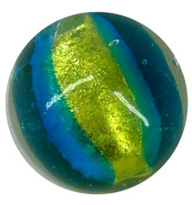 22mm SIRENA Azul Verde Hecho a Mano Arte Vidrio Mármol 7/8" TIRADOR