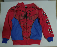 DISNEY Marvel Big Boys Spiderman Fleece Zipper Hoodie 5/6 NWT