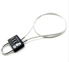 New 3 DIGIT Combination Cable Lock Zinc Alloy Strong for Luggage Laptop Bags