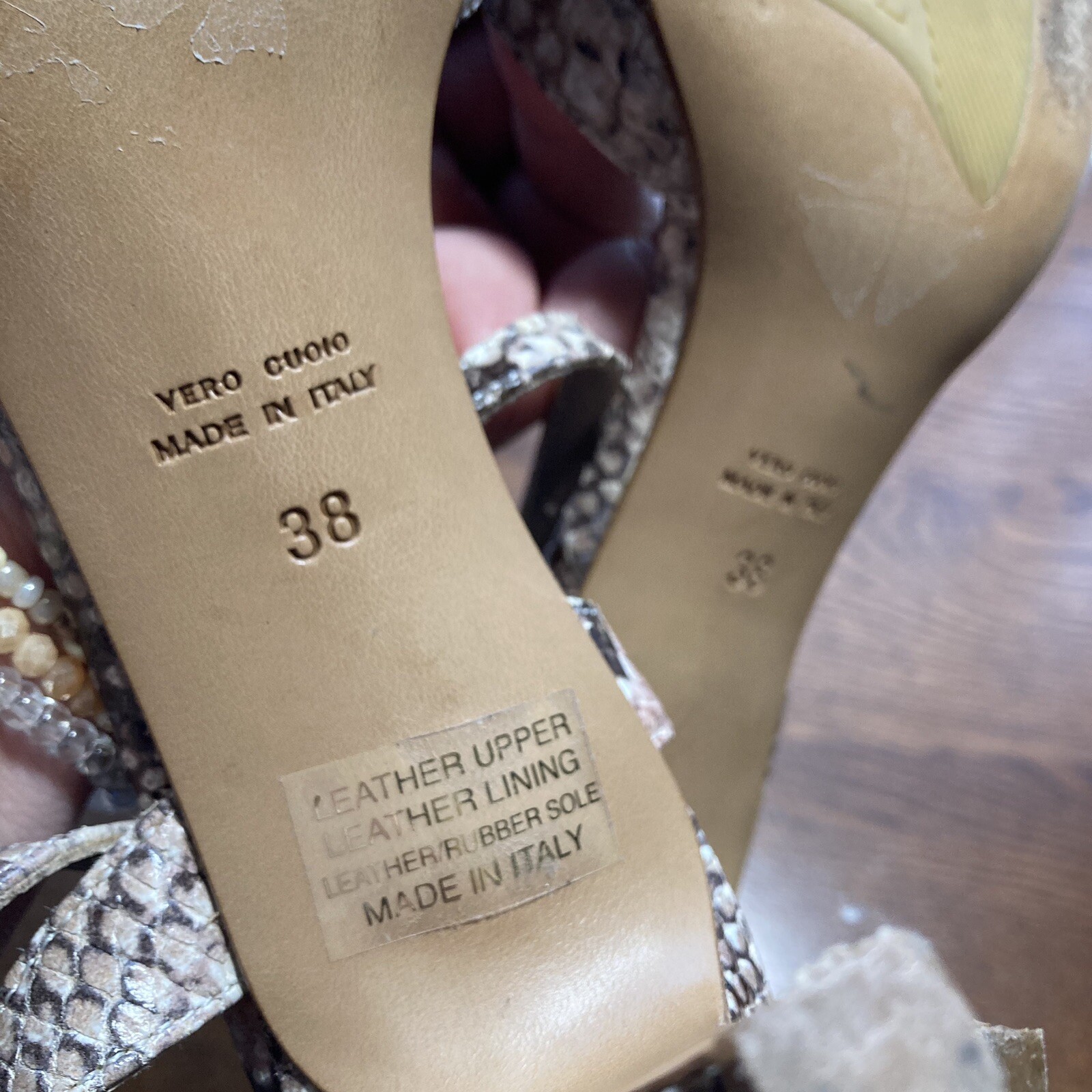 Attilio Giusti Leombruni Embossed Python Snakeski… - image 14