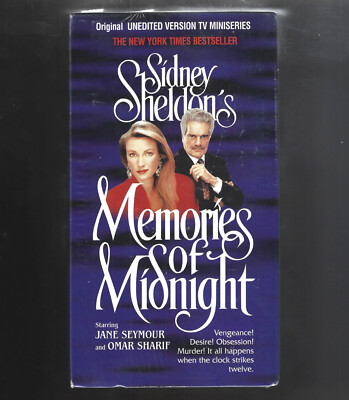 Sidney Sheldon's Memories of Midnight (3-Tape VHS, 1995) Jane Seymour, Sealed