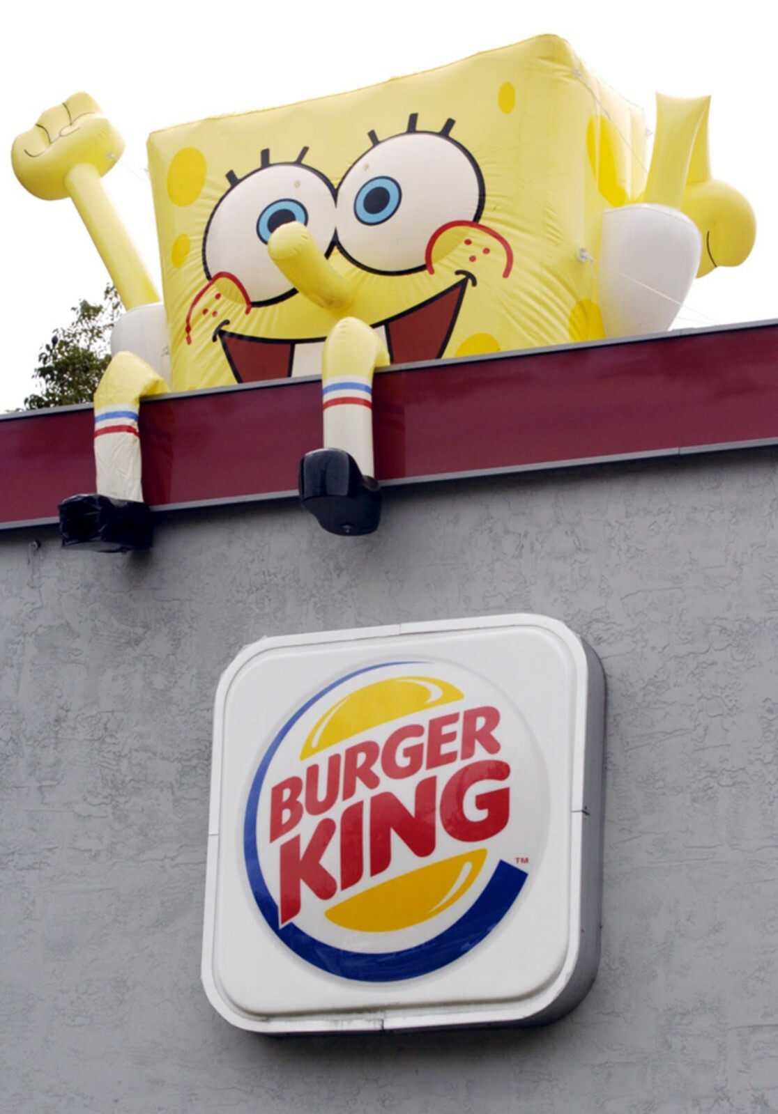¡EXTREMADAMENTE RARO!!! Bob Esponja Pantalones Cuadrados 2004 Burger King 9' Techo Inflable
