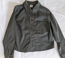CABI "Crossroads" Army Green Boxy Short Length Jacket with Pocket Sz M