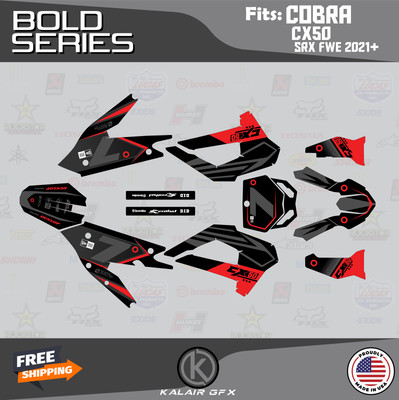 Graphics Kit for COBRA CX50 SRX FWE 2021 Bold - RED