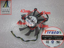 FirstD FD8015U12D For ASUS HD6770 graphics card cooling fan DC12V 0.5AMP 4-Pin