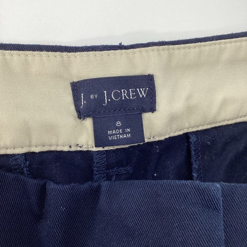 J by J Crew Women’s Flat Front Shorts Navy Blue Size 8 5” Cotton 892 - Picture 10 of 10