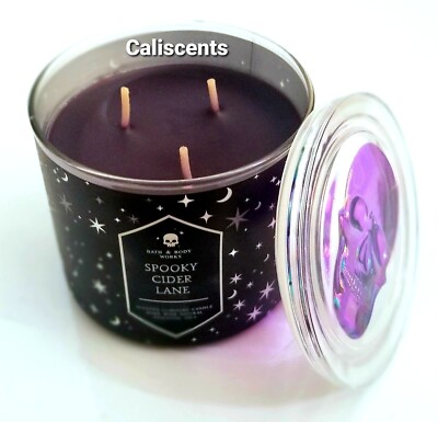 BATH AND BODY WORKS SPOOKY CIDER LANE 3 WICK CANDLE LARGE 14.5 OZ