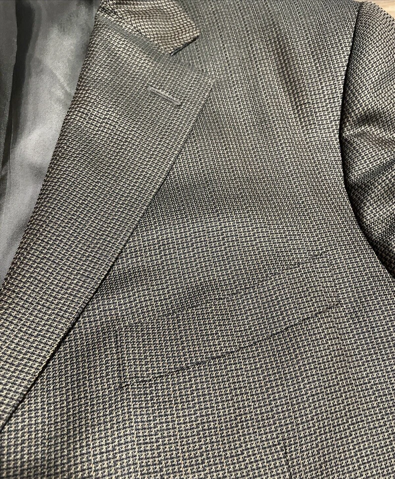 Blazer Ermenegildo Zegna Trofeo Seda Texturizado Metálico Dorado/Marrón/Negro Para Hombres 44R Foto 4 de 4