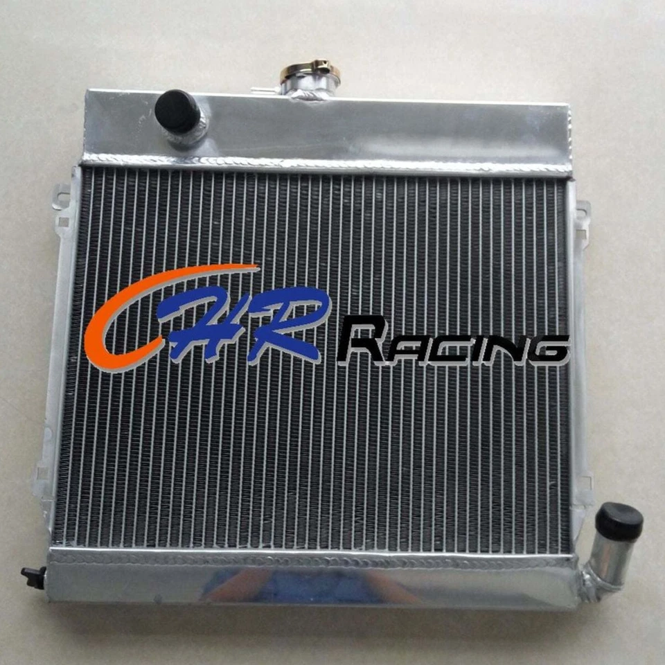 Radiador de aluminio de 3 filas + ventilador para motor BMW E21 320i/E10 2002Tii M10 1971-1983 Foto 2 de 4