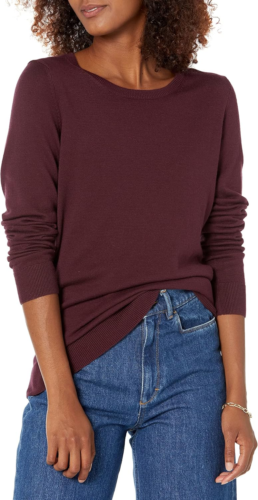 Women'S Long-Sleeve Lightweight Crewneck Sweater (Available in plus Size)