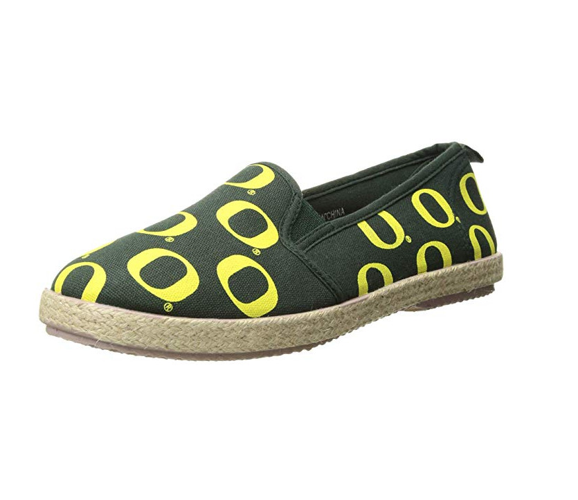 Женская парусиновая обувь без шнуровки из эспадрильи Oregon Ducks FOCO NCAA Womens