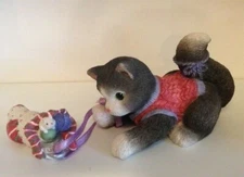 CALICO KITTENS BY PRISCILLA HILLMAN - SOCK FULL OF LOVE - CHRISTMAS