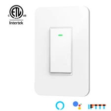 Smart WiFi Light Switch ,3-Way/Single Pole Switch Smart Control Work with Alexa 