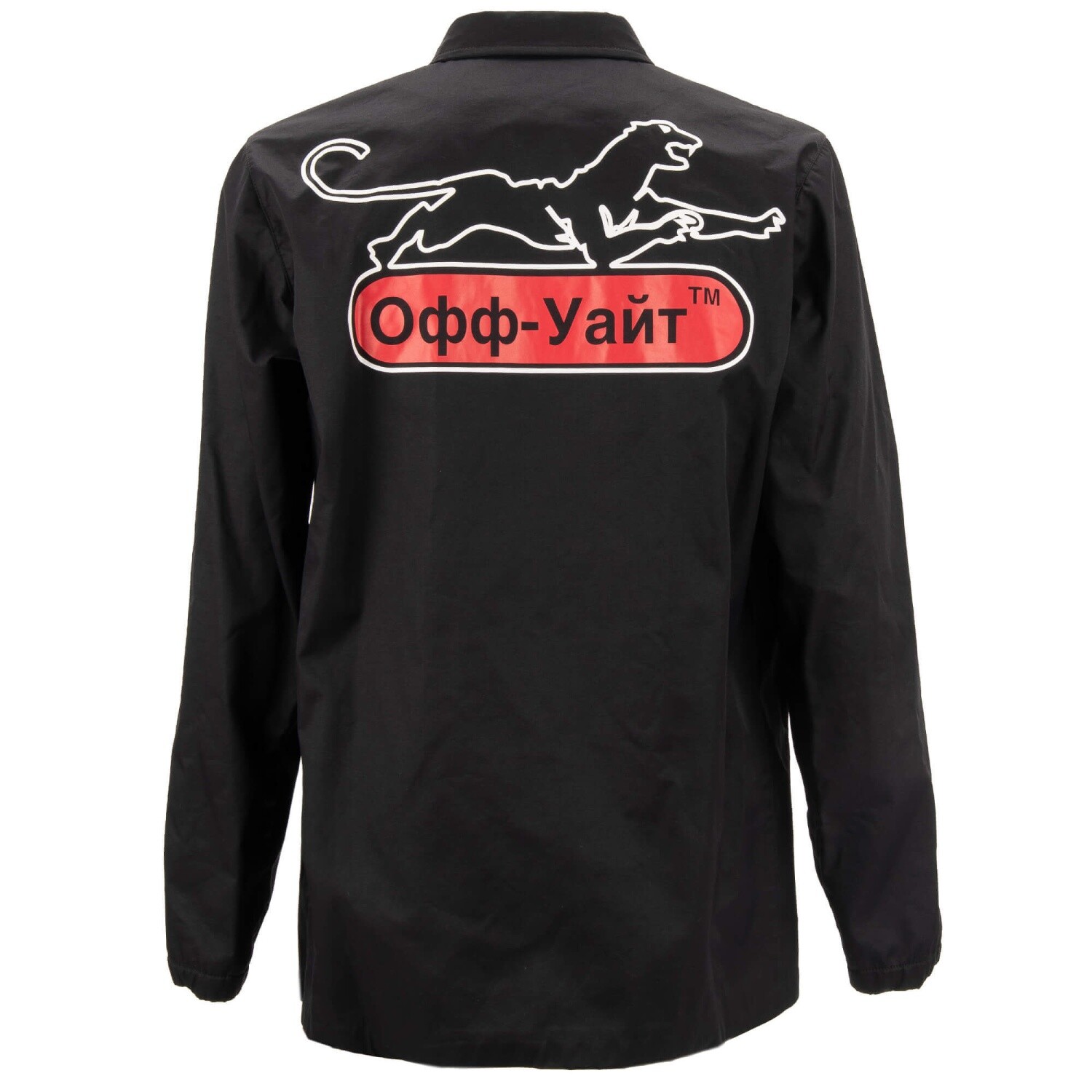 OFF-WHITE Virgil Abloh Russian KM20 Capsule Coll. Temporary Coach Jacket Black L