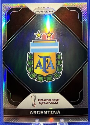 ARGENTINA CREST LOGO BADGE SILVER SP 2022 PRIZM FIFA WORLD CUP #1