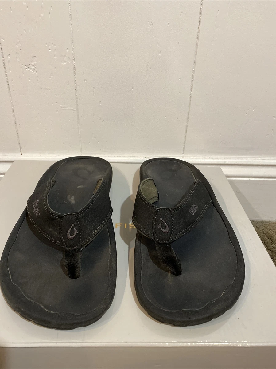 olukai fur flip flops