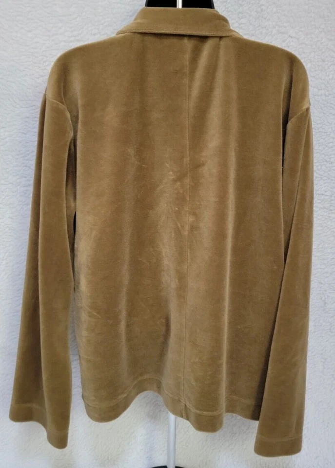 Abrigo Chaqueta Mujer Architect Talla XL X Grande Marrón Blanco Floral Terciopelo SENTIR Foto 4 de 4