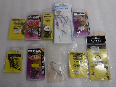Menge Vintage Original Angelhaken & Wirbel Sammlung. Sakuda, Mustad