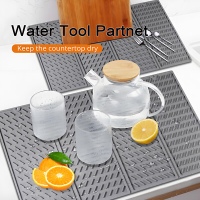 Silicone Draining Board Mat Dish Drying Mat Folding Draining Mat