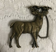 Vintage Deer Buck Belt Buckle 1980 