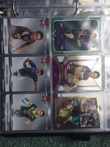 Cooper Cronk Signed Collector Cards Bulk Lot Leather Folder Storm NRL - Picture 3 of 12