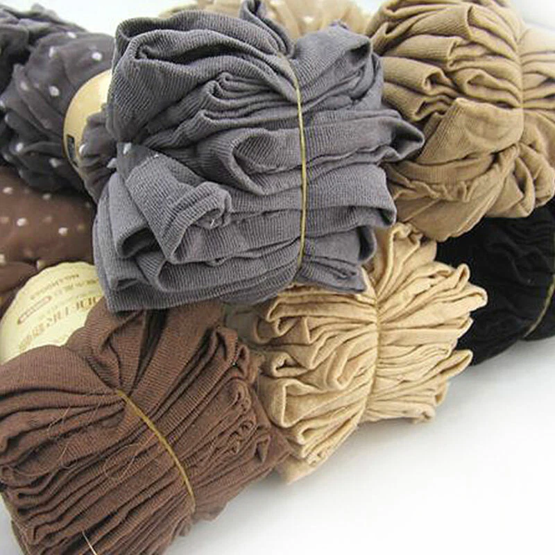 10 un. Damas Mujeres Transpirables Cristal Seda Calcetines Lunares Medias Calcetines Cortos al Tobillo Foto 3 de 4