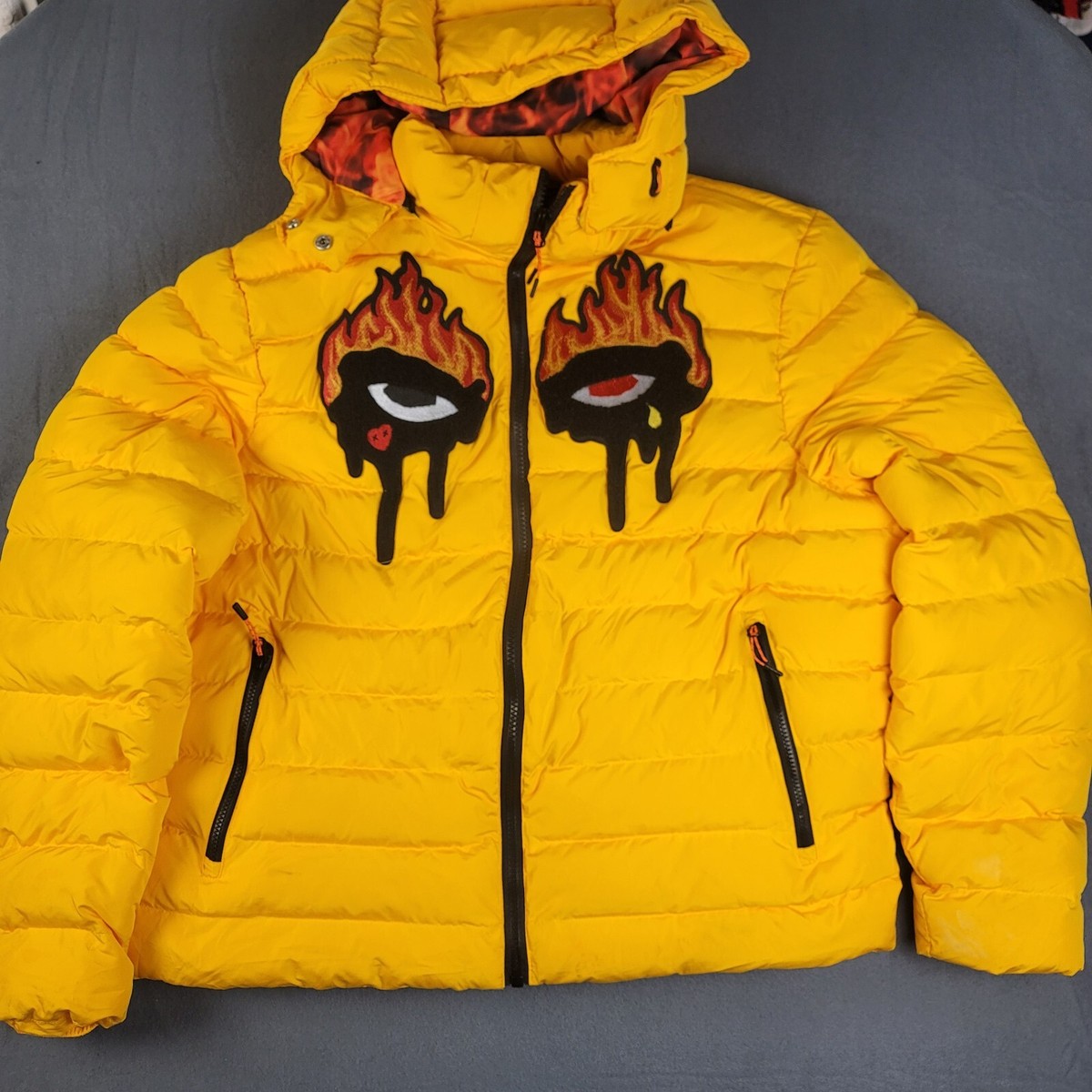 Roku Studio Burning Eyes Bubble Yellow Puffer Jaket Plus Roku Studio Burning Eyes Bubble Yellow Puffer Jaket Plus