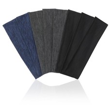 8 Pack Sport Headbands for Women, 1 Count Pack of 1 , Black Grey Blue