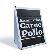 Alcapurrias Carne Pollo A-Frame Sidewalk Sign Puerto Rican Cuisine Meat Food
