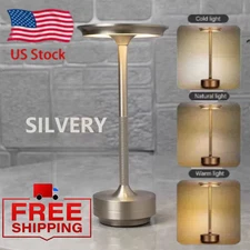 Cordless LED Touch Sensor Table Lamp Rechargeable Dimmable Bar Desk Night Light~