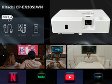 3LCD Projector Garage Cinema and DIY Media Rooms 3300 Lumens Full HD 16W Speaker